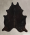 Solid Black Large Brazilian Cowhide Rug 6'1