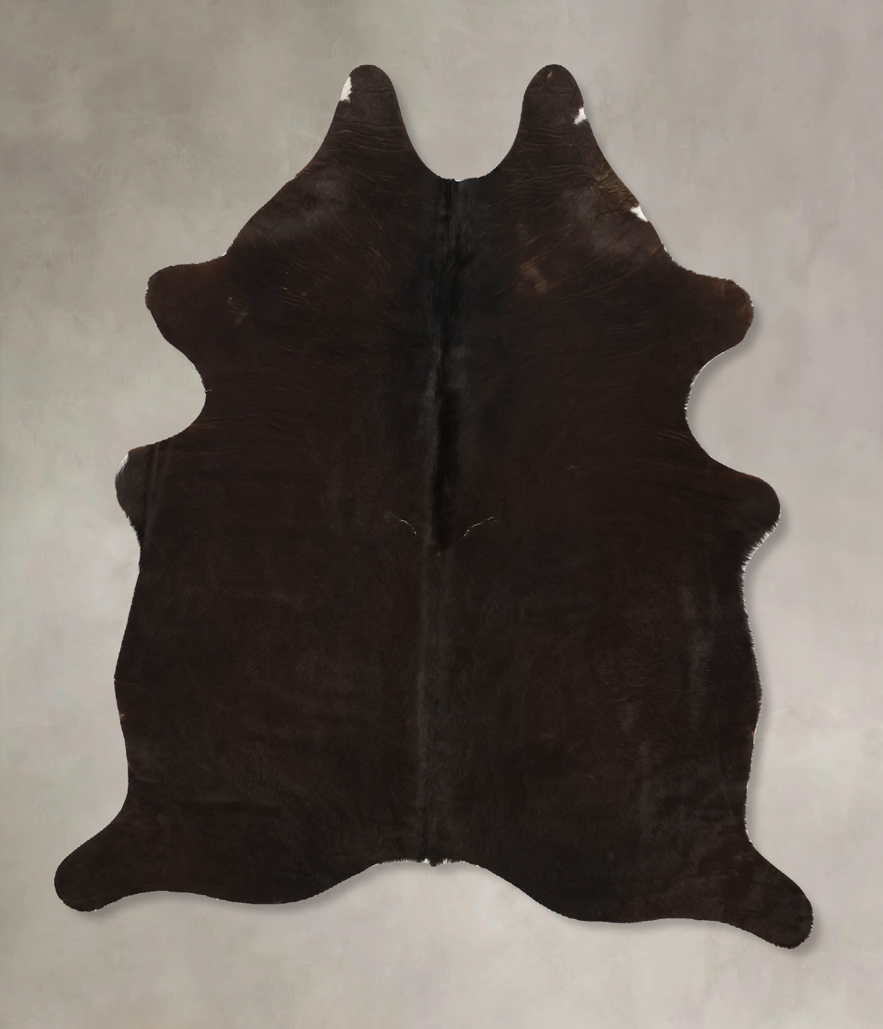 Solid Black Cowhide Rug #B11632