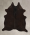 Solid Black Medium Brazilian Cowhide Rug 5'10