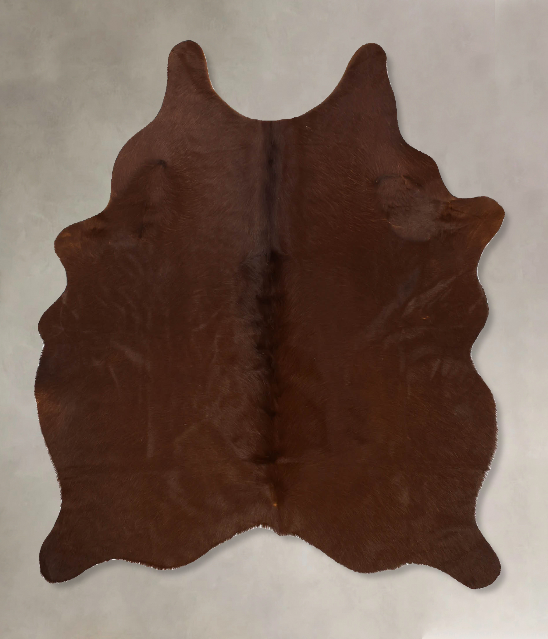 Solid Brown Cowhide Rug #B11635