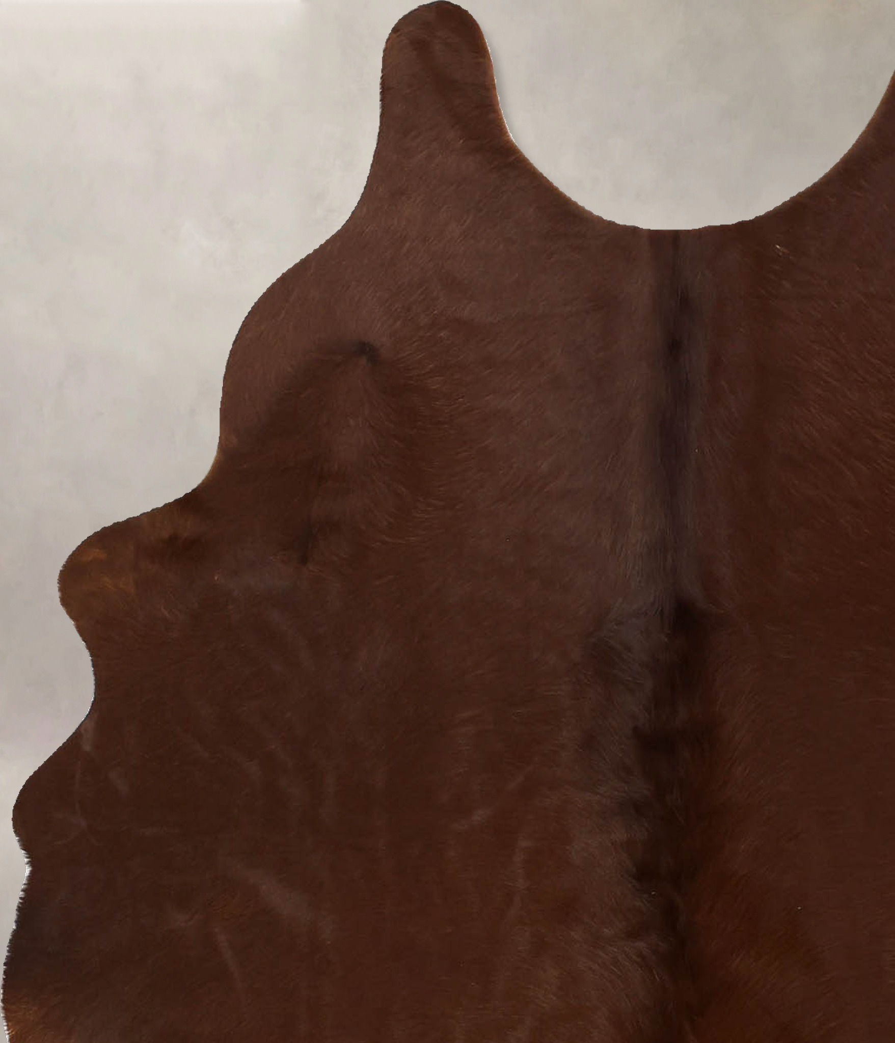 Solid Brown Cowhide Rug #B11635