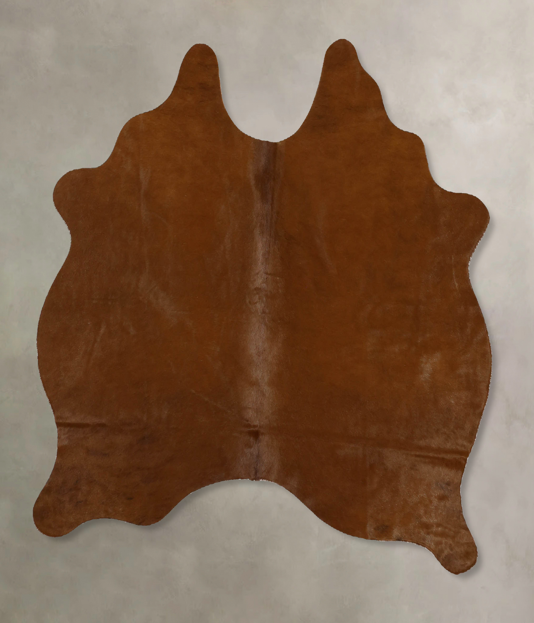 Solid Brown Cowhide Rug #B11651