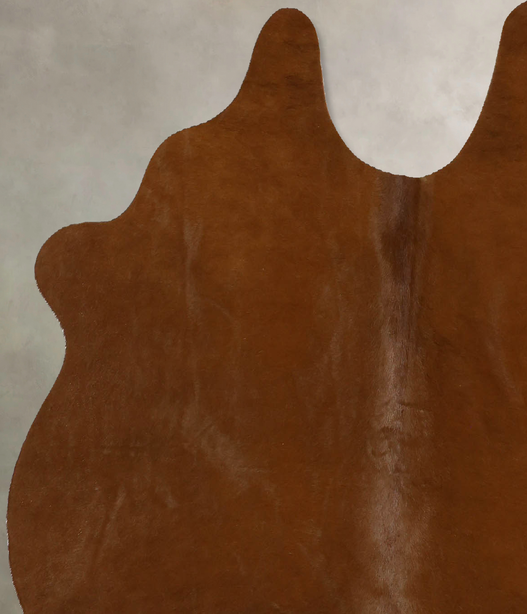 Solid Brown Cowhide Rug #B11651