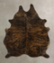 Dark Brindle Medium Brazilian Cowhide Rug 5'10