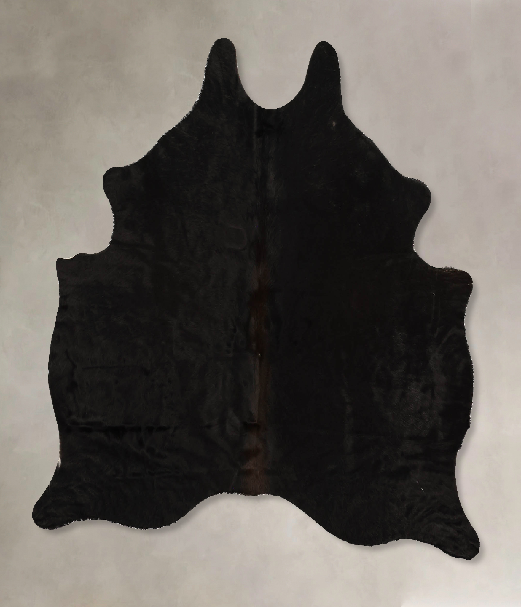 Solid Black Cowhide Rug #B11671