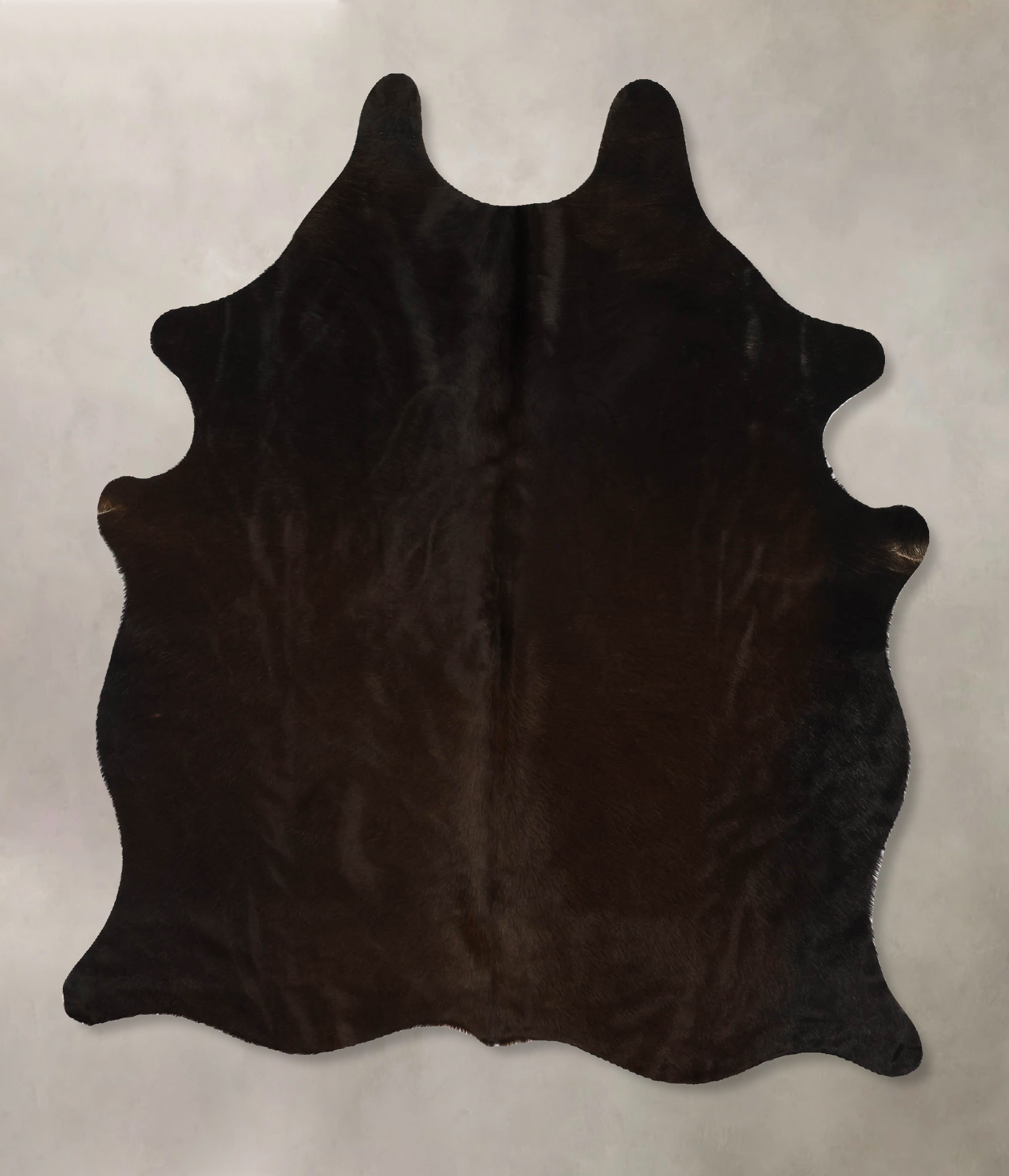 Solid Black Cowhide Rug #B11674