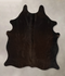 Solid Black Medium Brazilian Cowhide Rug 5'5