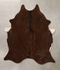 Solid Brown X-Large Brazilian Cowhide Rug 7'0