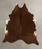 Solid Brown X-Large Brazilian Cowhide Rug 7'1