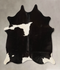 Black and White Large Brazilian Cowhide Rug 5'9