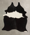 Black and White Large Brazilian Cowhide Rug 6'5