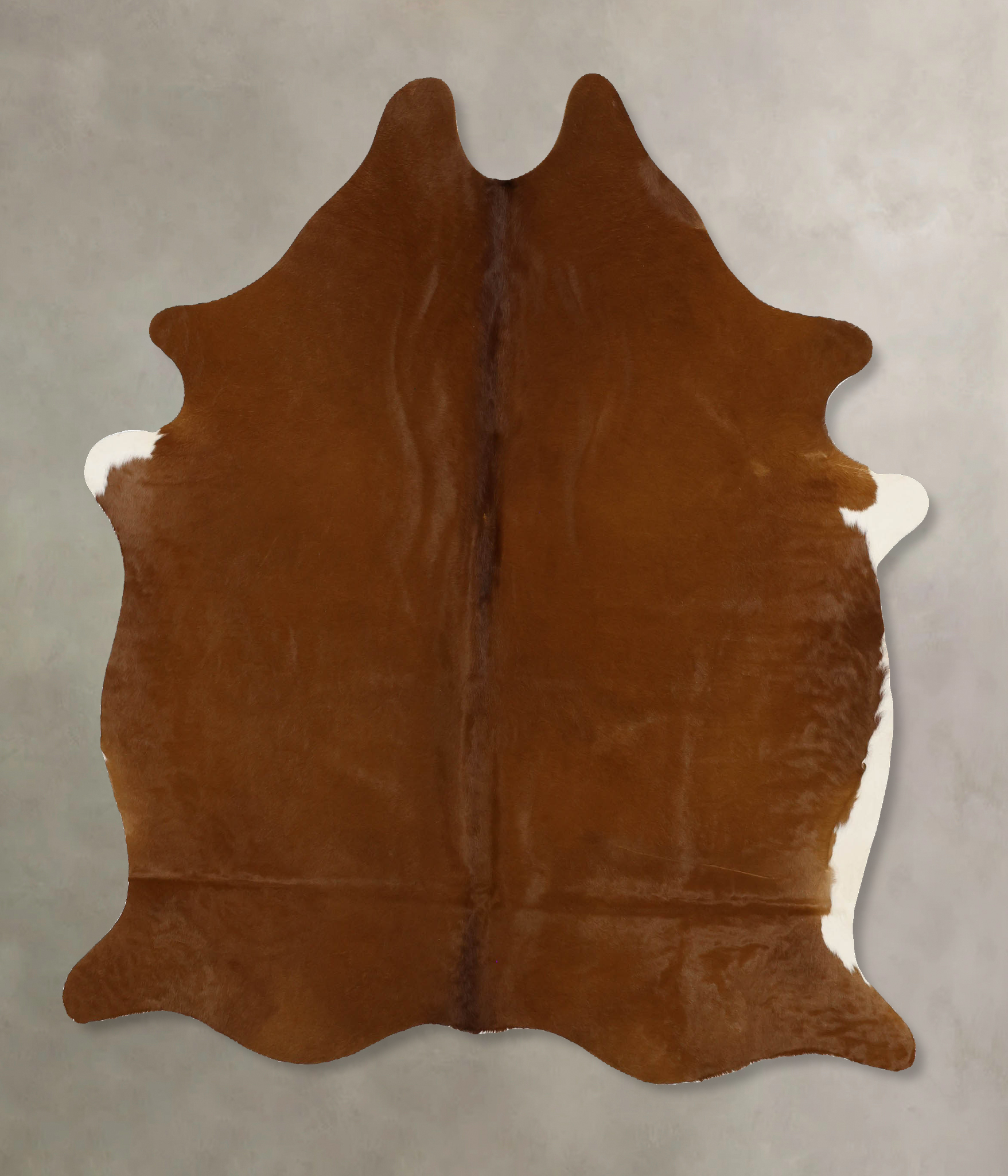 Solid Brown Cowhide Rug #B11695