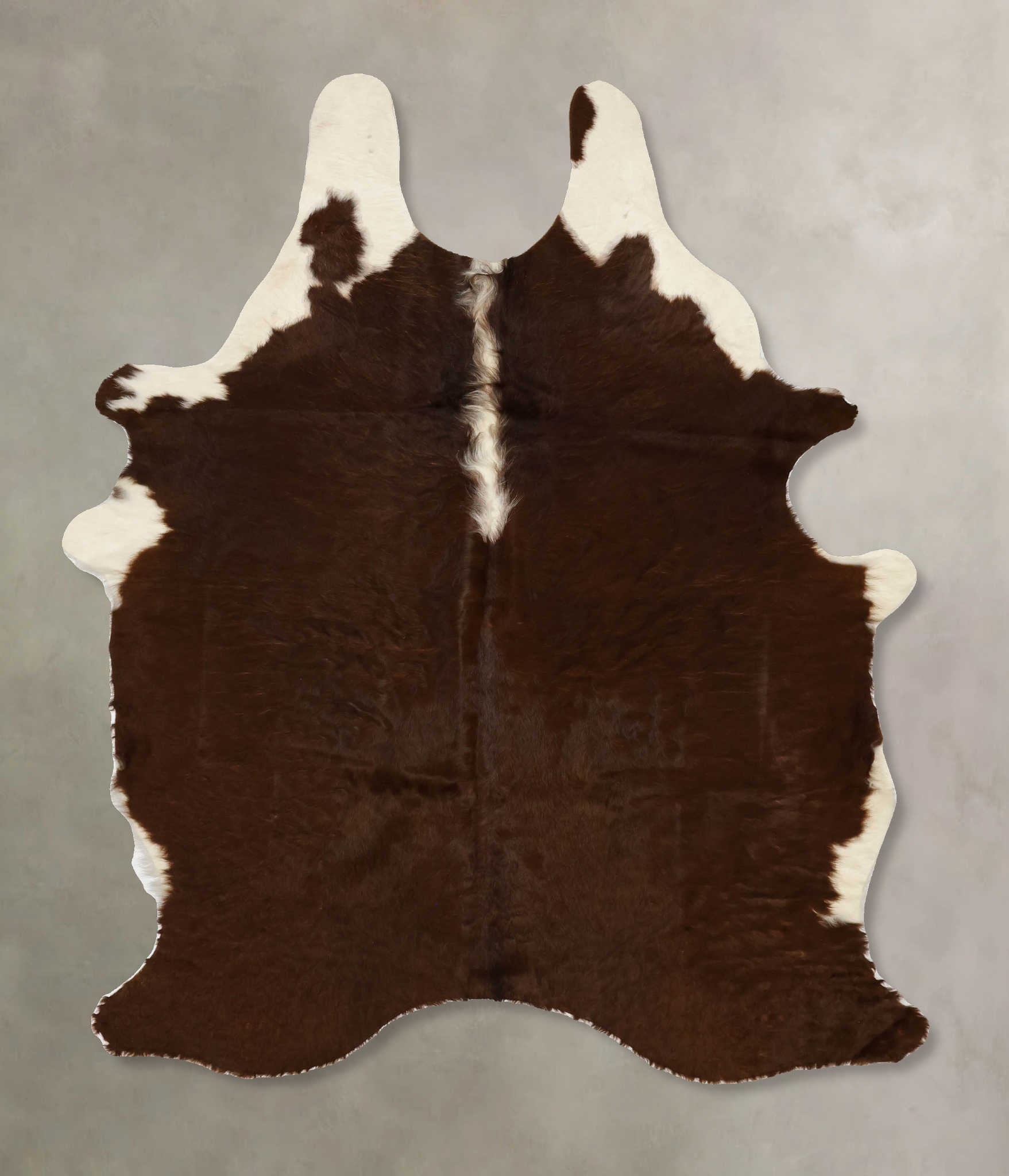 Brown and White Regular Cowhide Rug #B11703