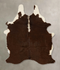 Brown and White Regular Large Brazilian Cowhide Rug 6'10