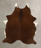 Solid Brown Large Brazilian Cowhide Rug 6'7