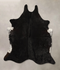 Solid Black X-Large Brazilian Cowhide Rug 7'0