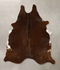 Solid Brown X-Large Brazilian Cowhide Rug 7'5