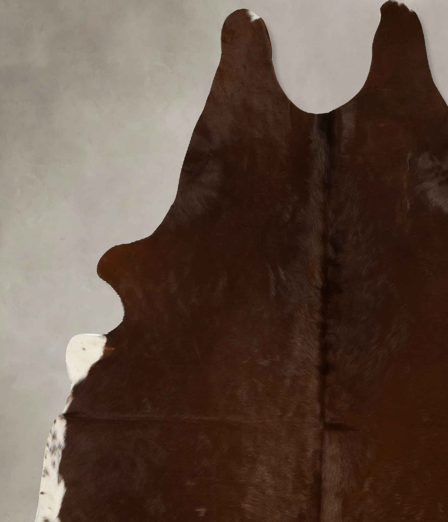 Solid Brown Cowhide Rug #B11708