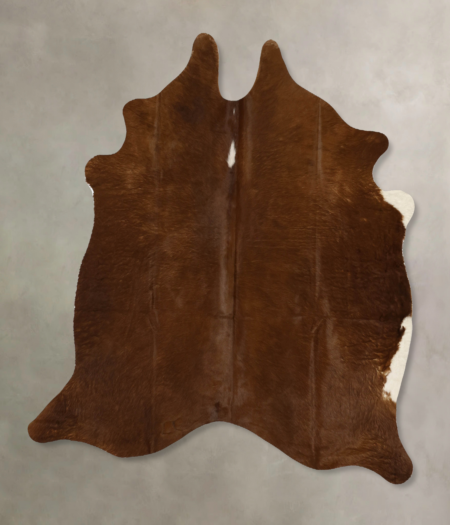 Solid Brown Cowhide Rug #B11713