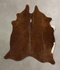 Solid Brown Large Brazilian Cowhide Rug 6'6