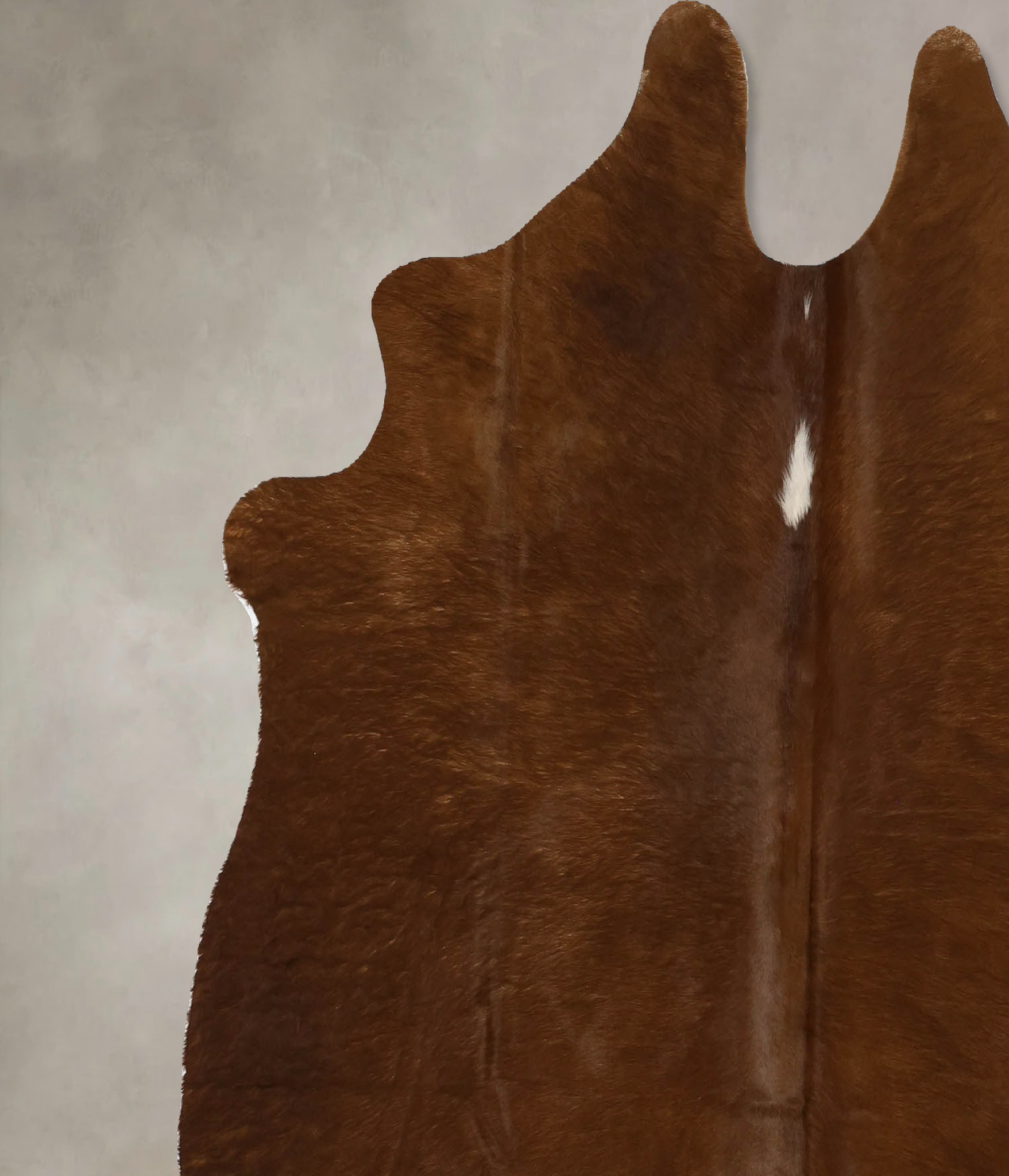 Solid Brown Cowhide Rug #B11713