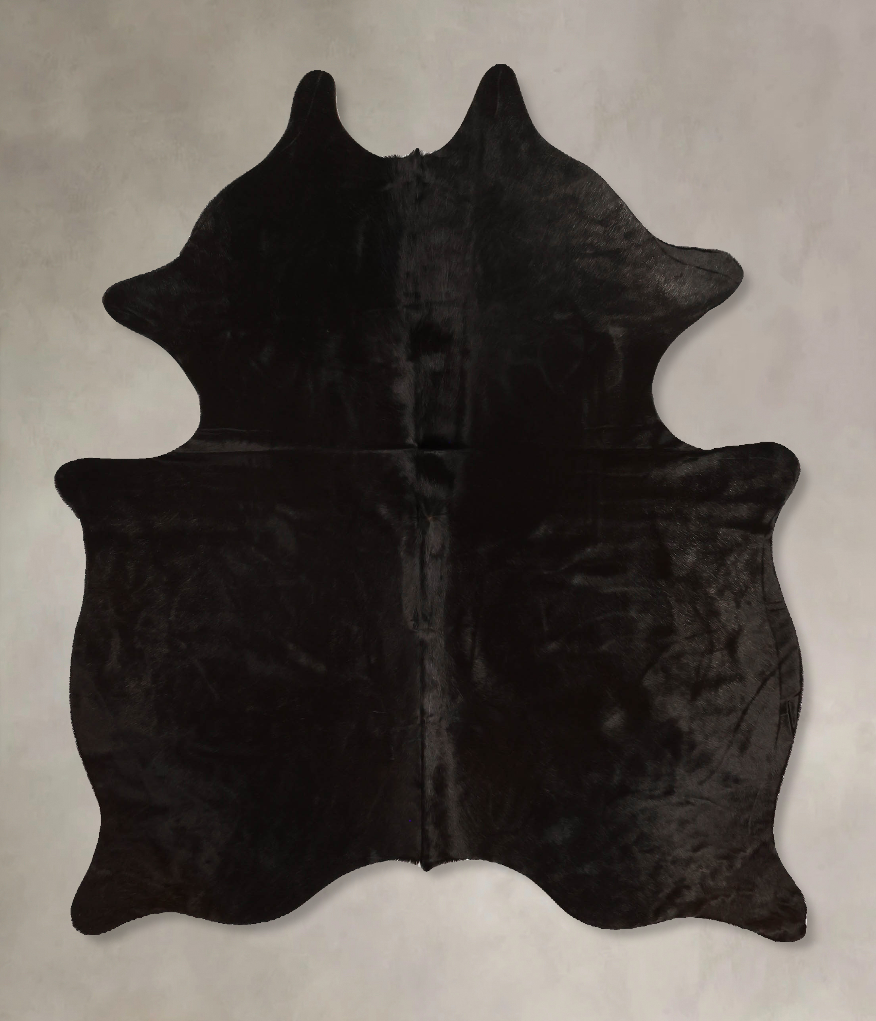 Solid Black Cowhide Rug #B11714