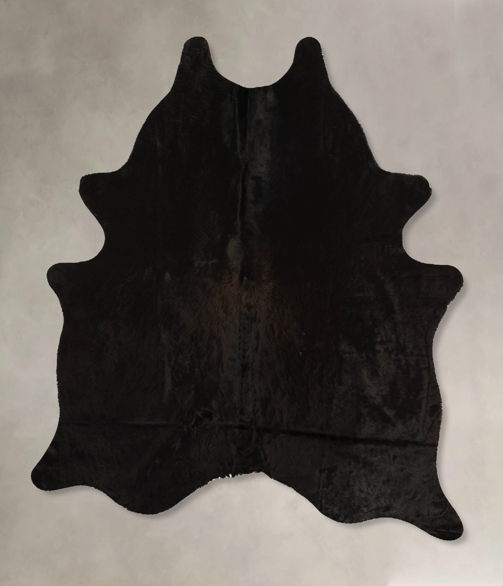 Solid Black Cowhide Rug #B11720