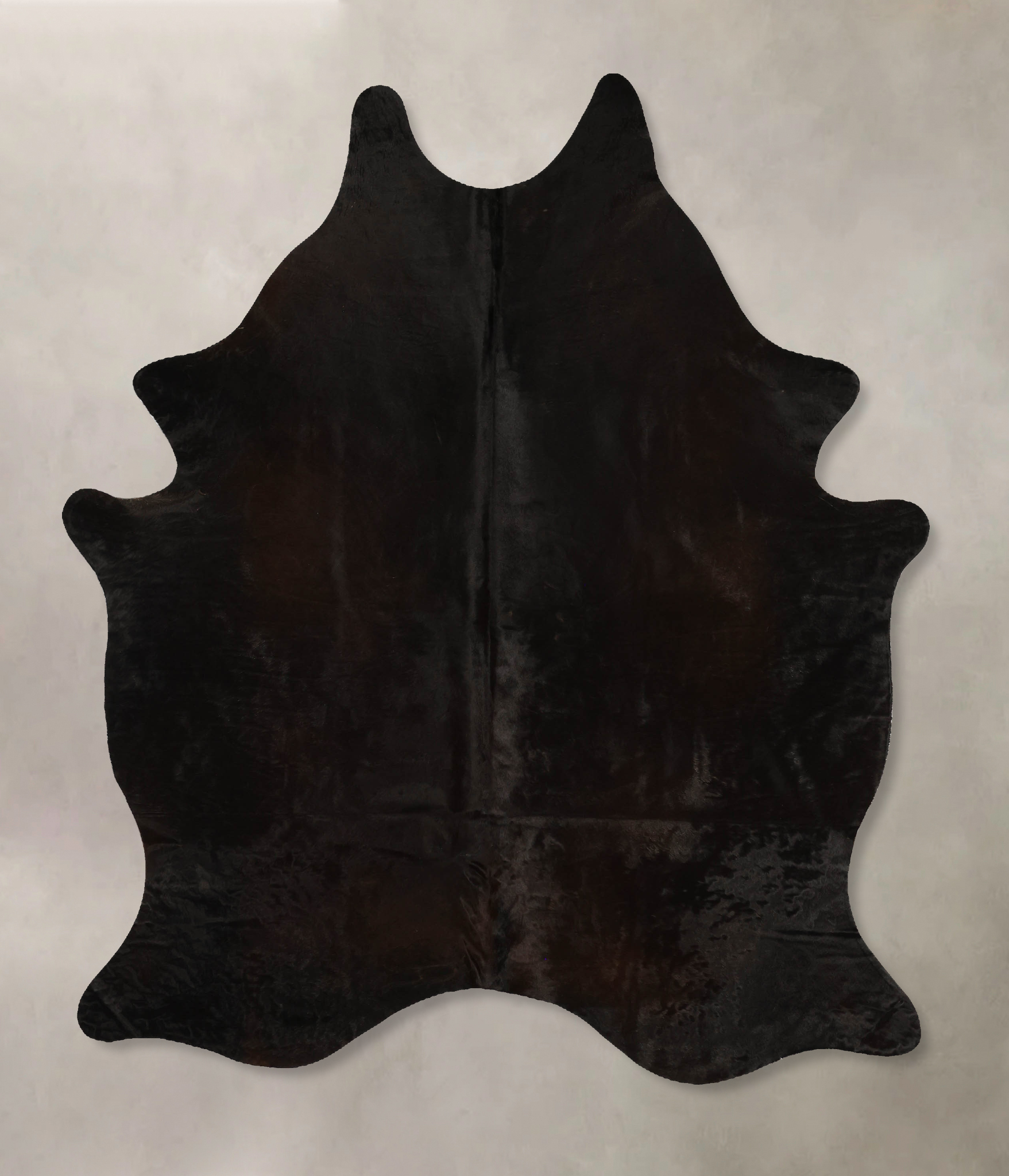 Solid Black Cowhide Rug #B11721