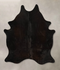 Solid Black X-Large Brazilian Cowhide Rug 7'5