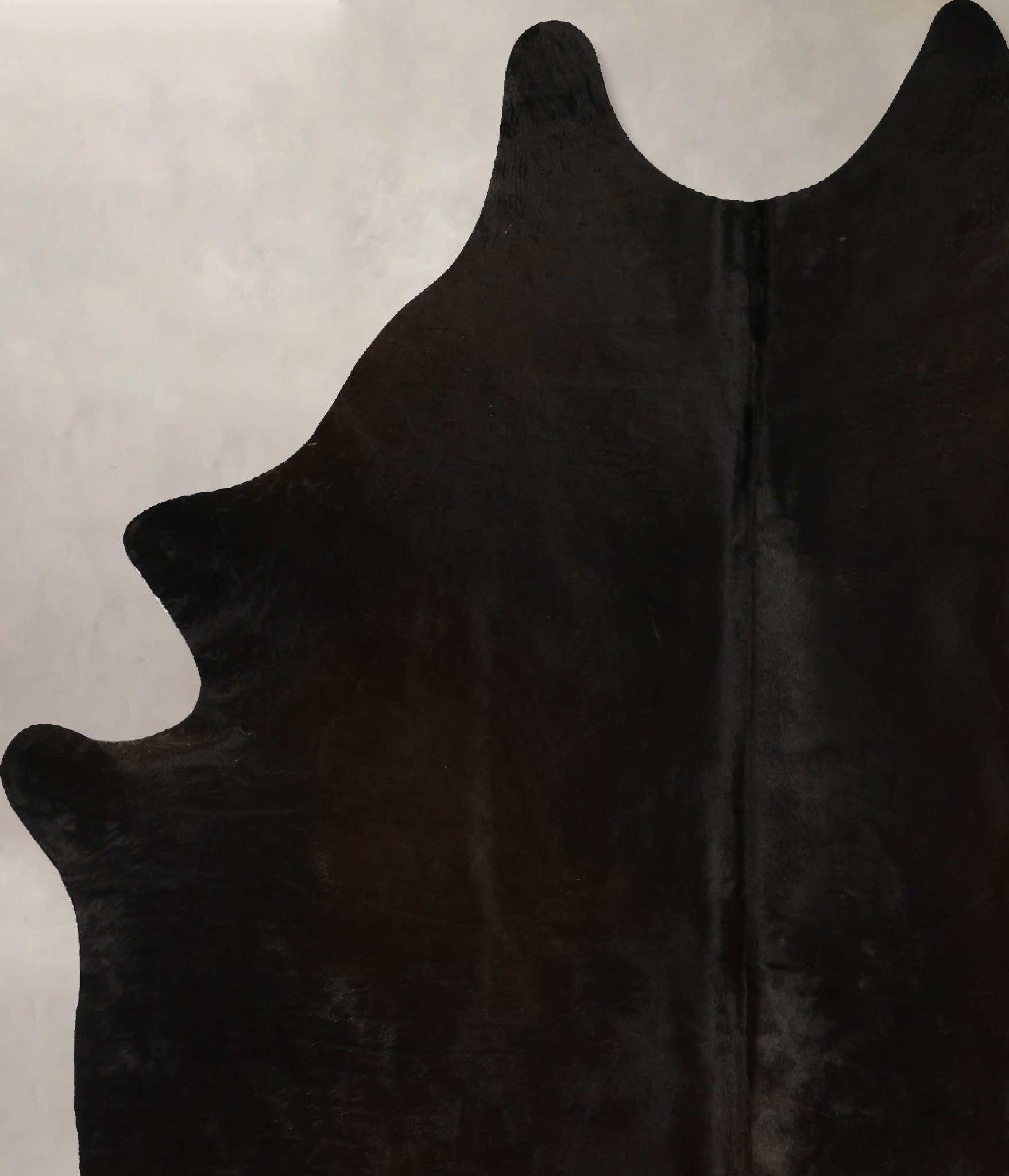 Solid Black Cowhide Rug #B11721