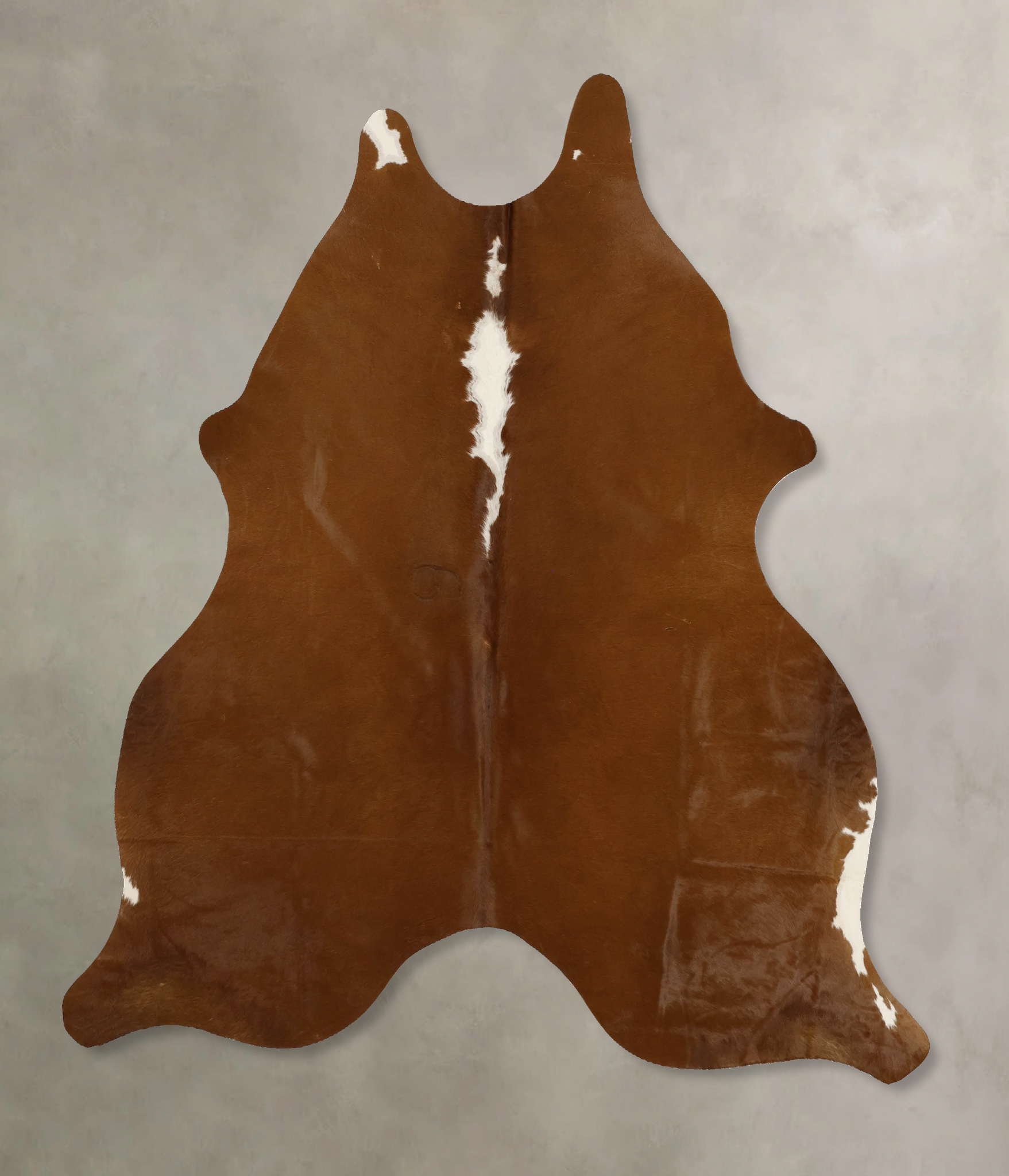 Brown and White Regular Cowhide Rug #B11727