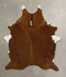 Brown and White Regular Large Brazilian Cowhide Rug 6'10