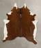 Brown and White Regular X-Large Brazilian Cowhide Rug 7'3