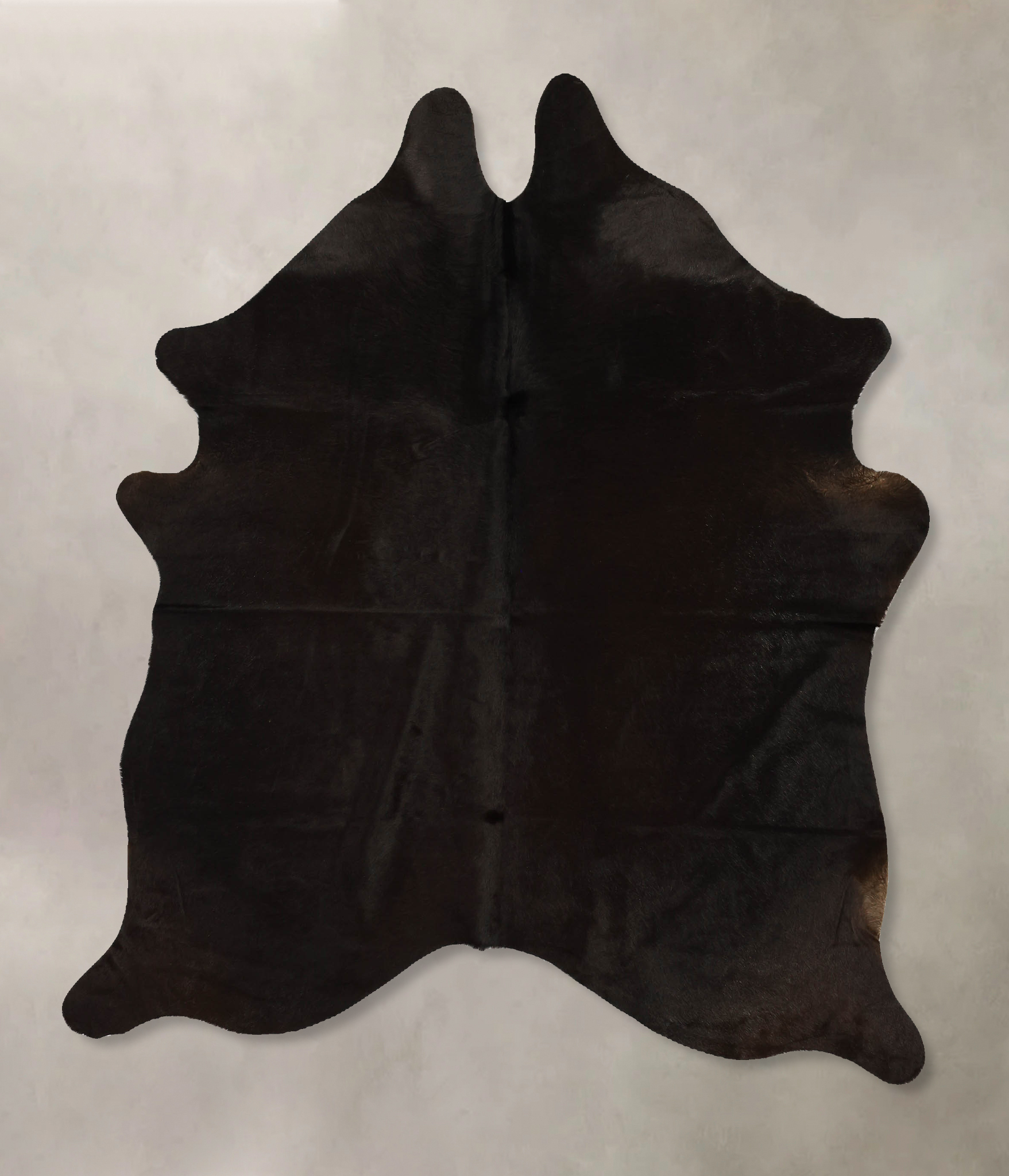 Solid Black Cowhide Rug #B11744