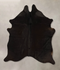 Solid Black Large Brazilian Cowhide Rug 6'3