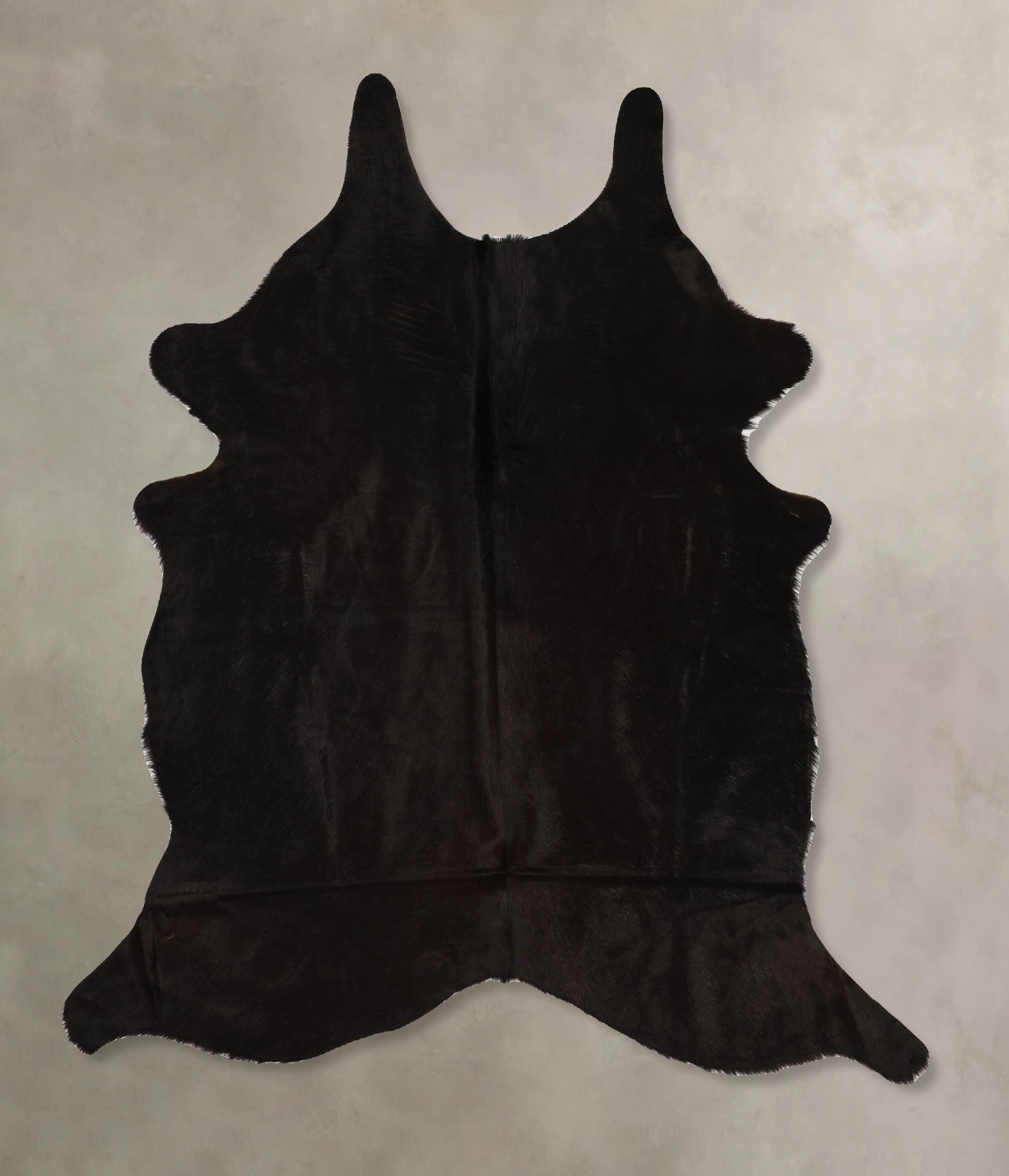 Solid Black Cowhide Rug #B11745