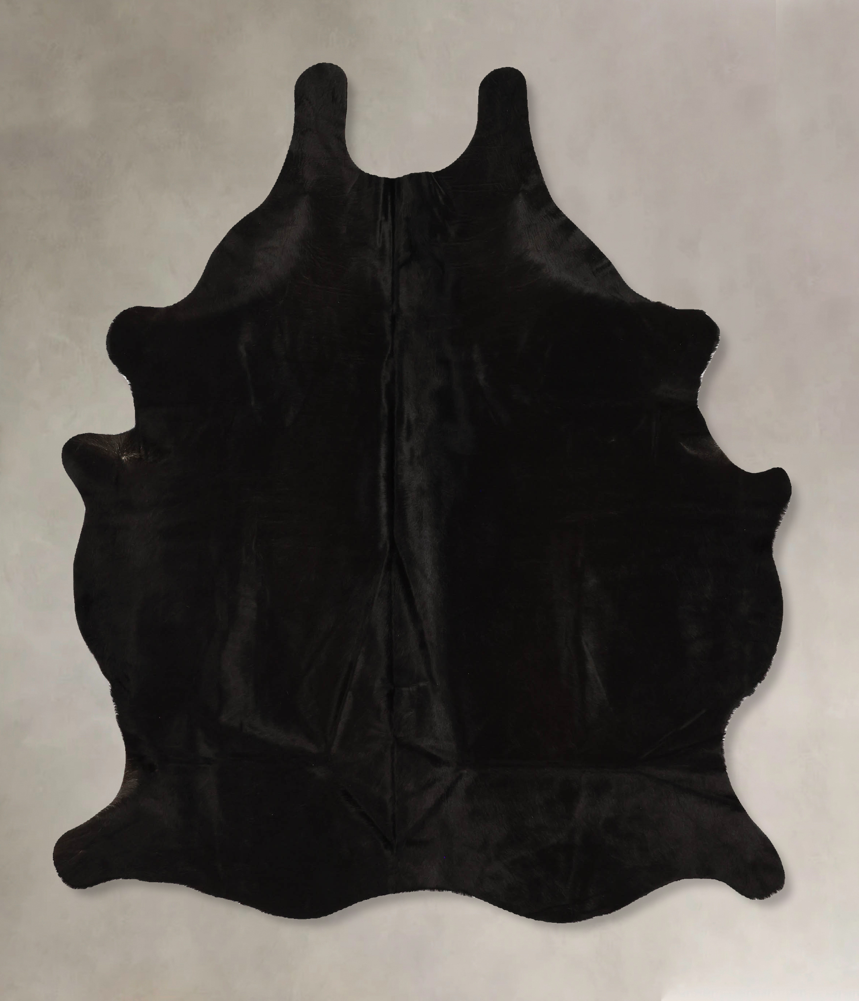 Solid Black Cowhide Rug #B11750