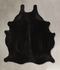 Solid Black Large Brazilian Cowhide Rug 6'5