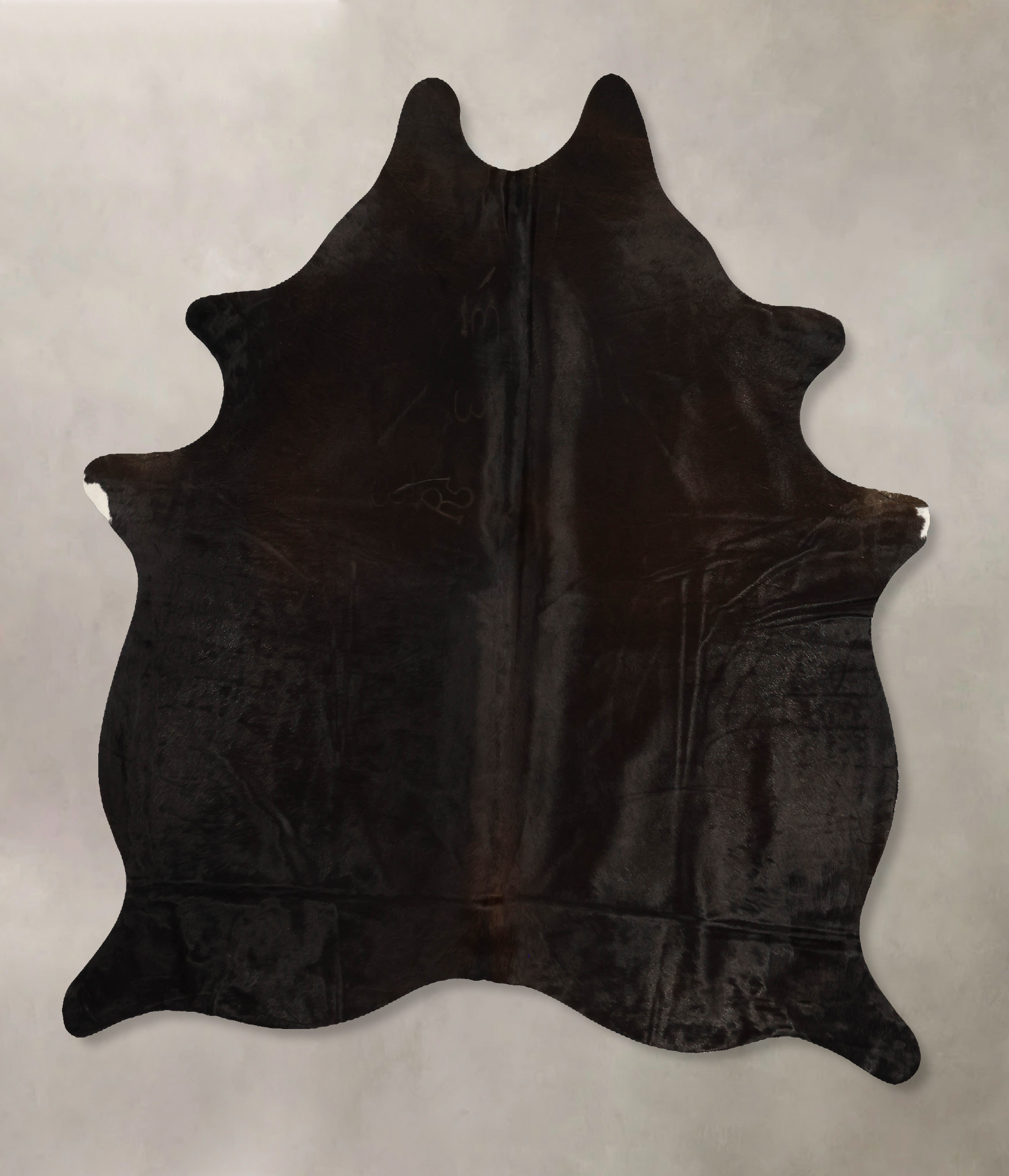 Solid Black Cowhide Rug #B11756