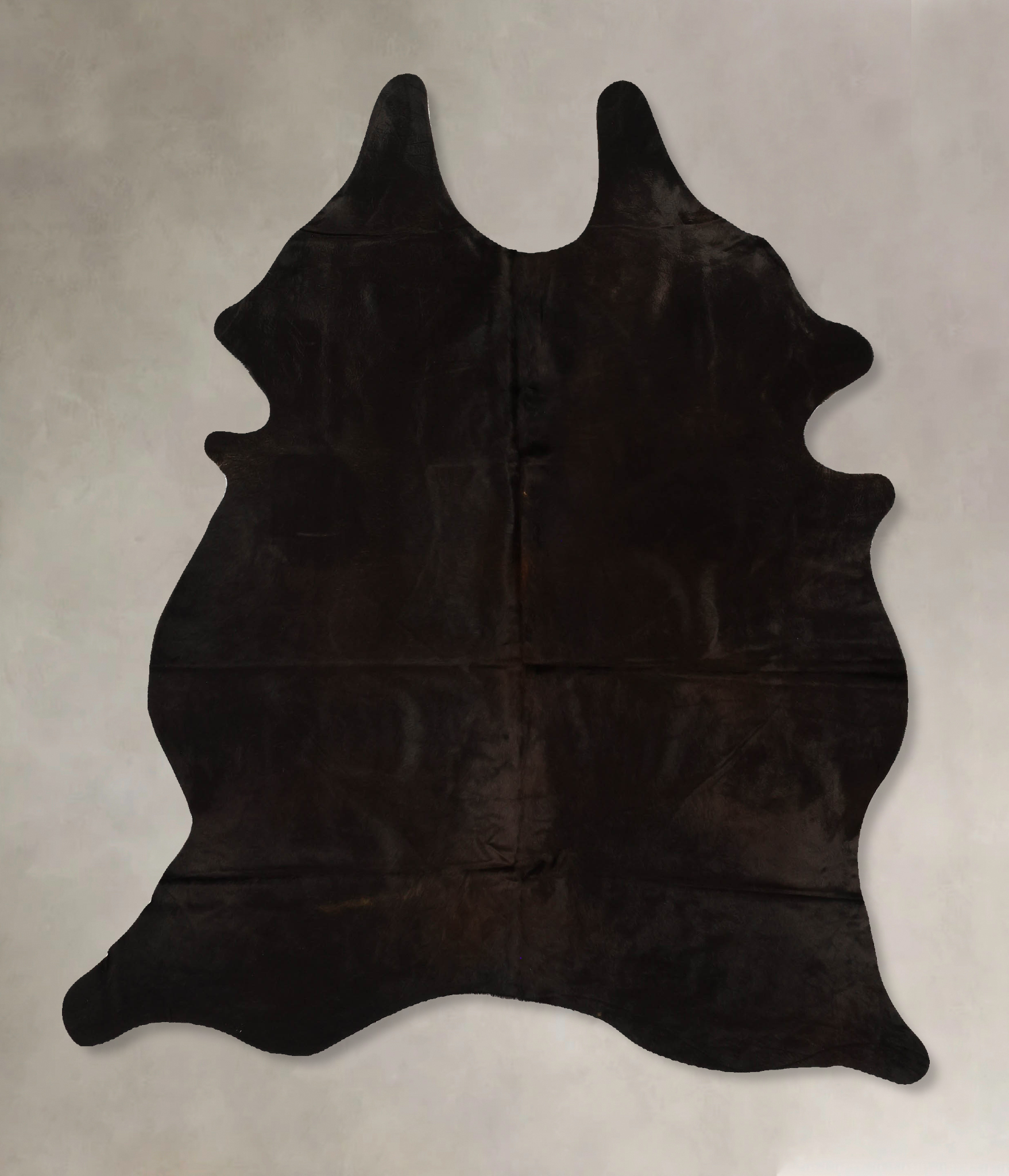 Solid Black Cowhide Rug #B11760