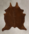 Solid Brown Large Brazilian Cowhide Rug 6'3