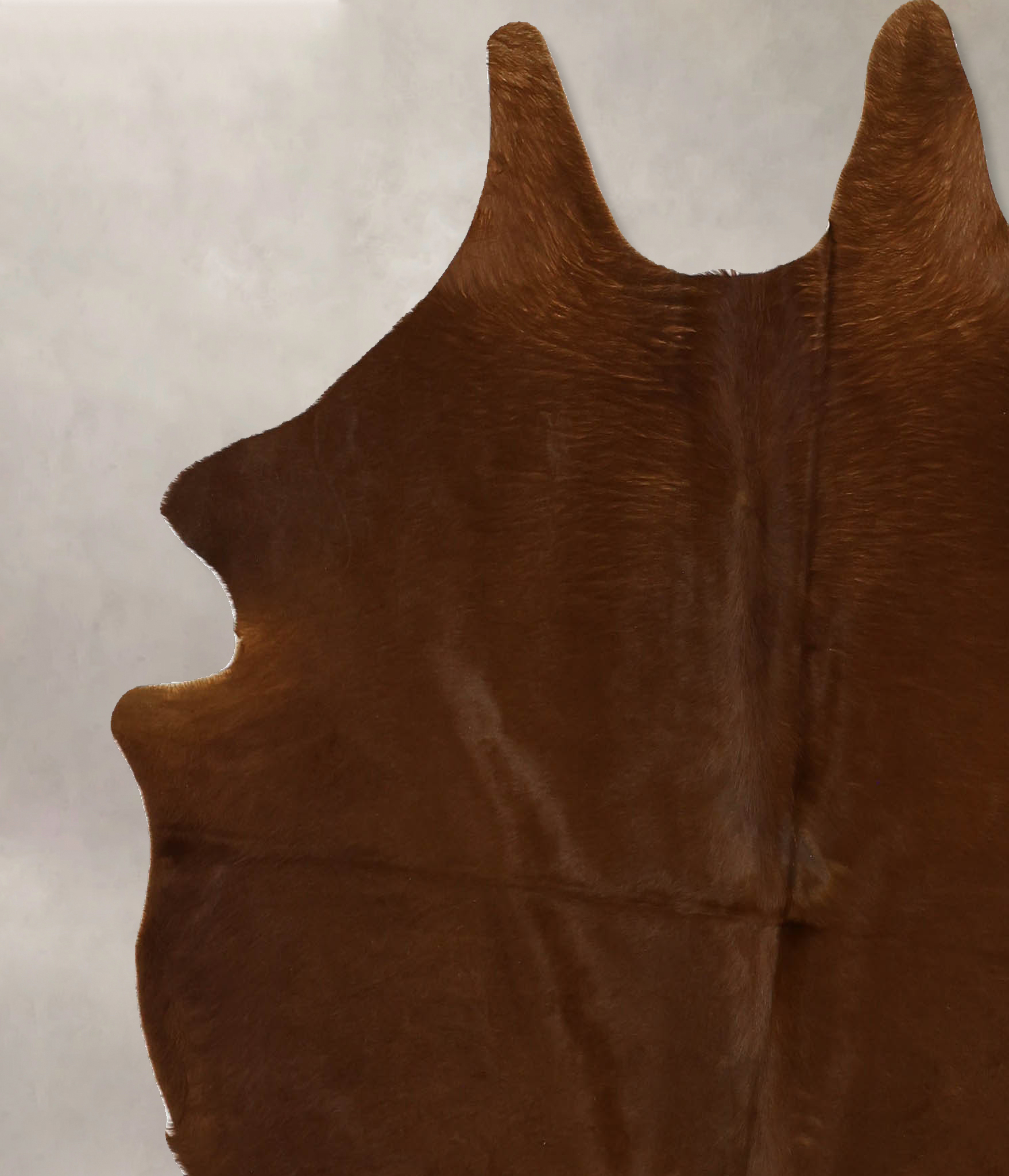 Solid Brown Cowhide Rug #B11769