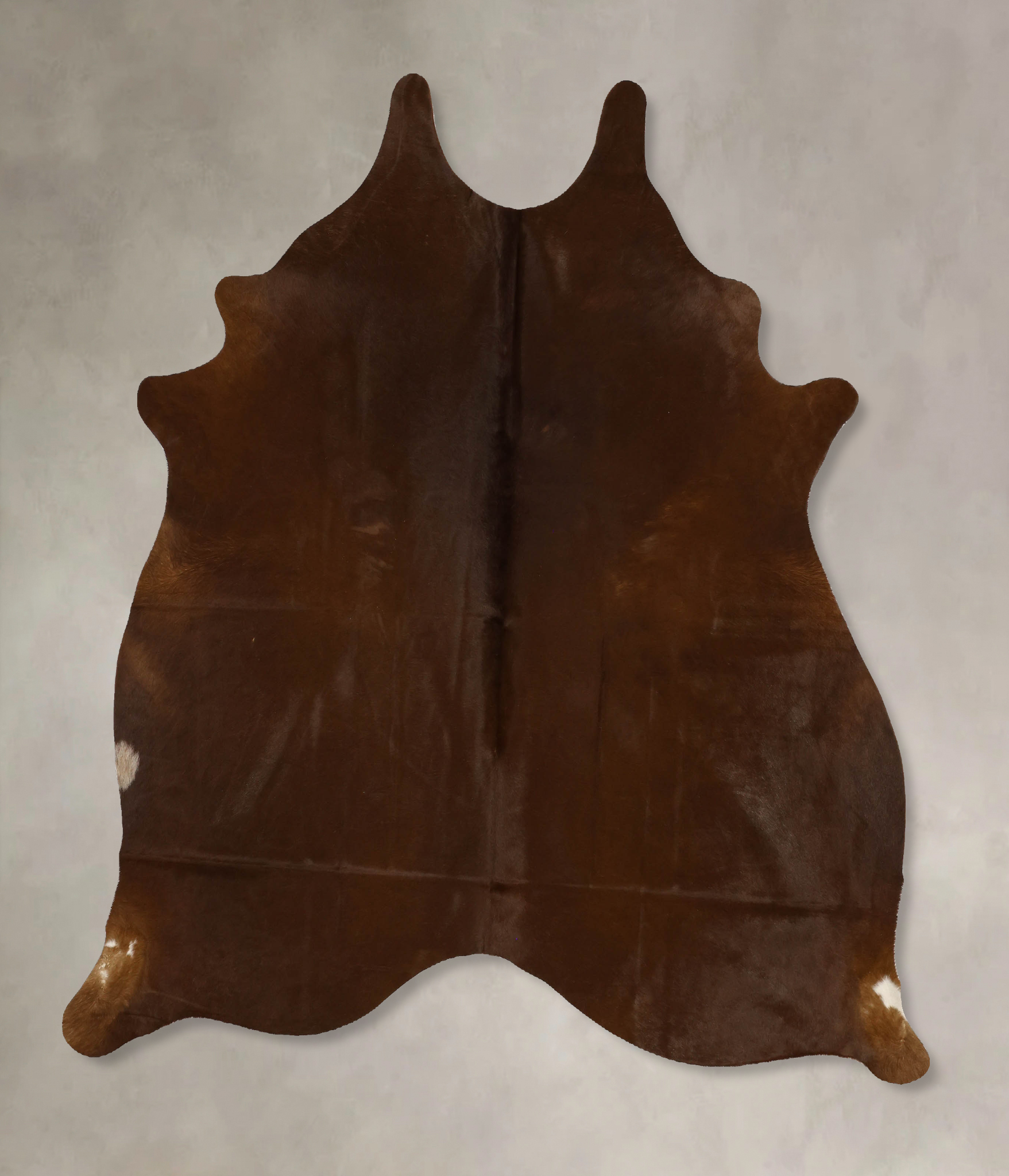 Solid Brown Cowhide Rug #B11772