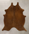 Solid Brown Large Brazilian Cowhide Rug 6'11