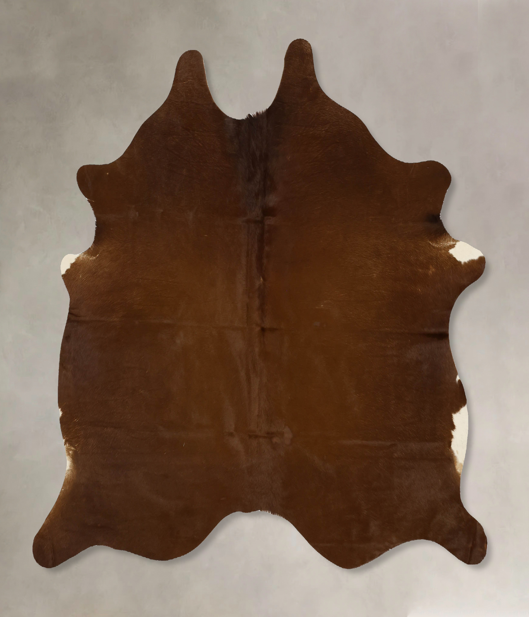 Solid Brown Cowhide Rug #B11774