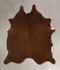 Solid Brown Large Brazilian Cowhide Rug 6'6