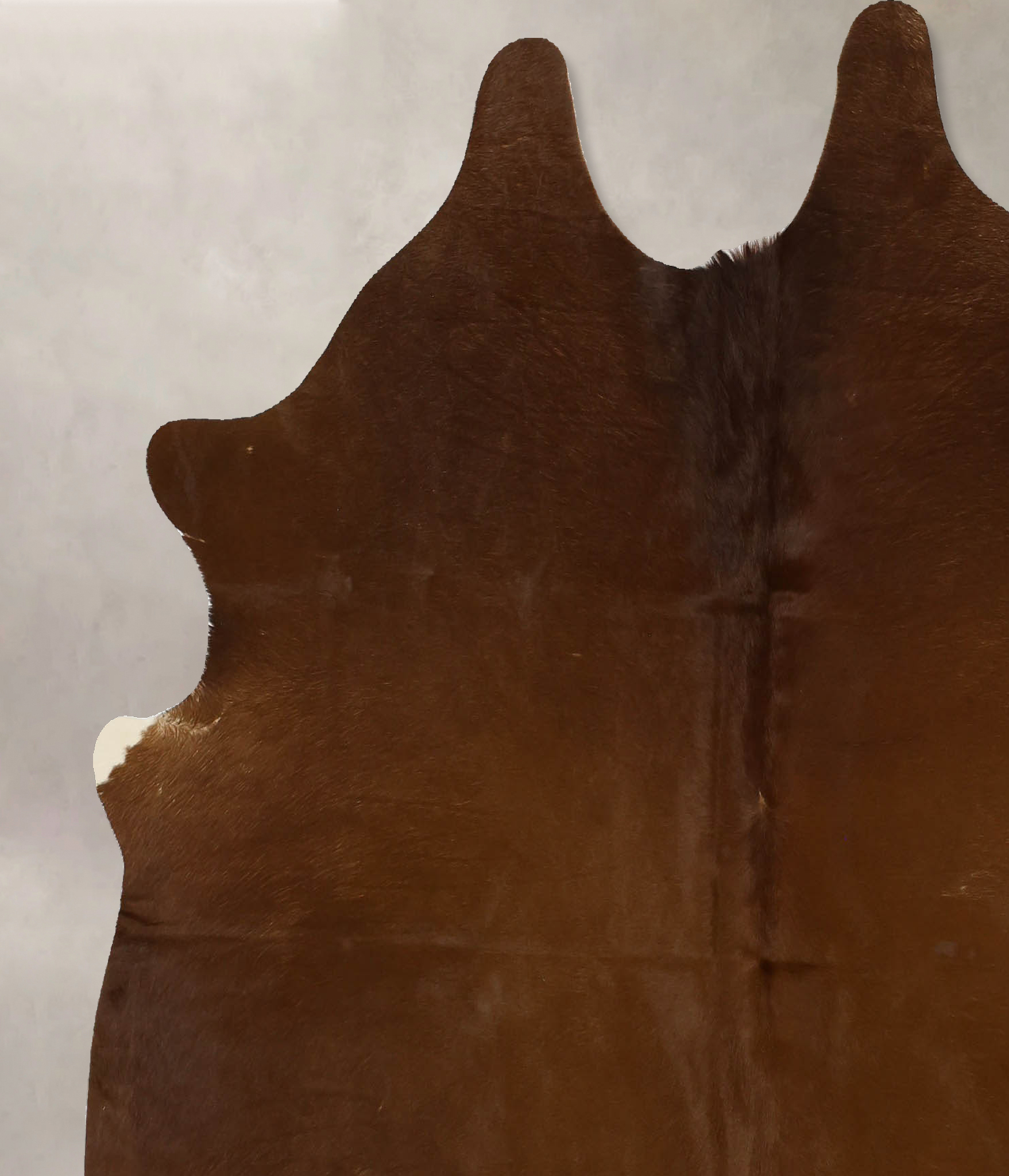 Solid Brown Cowhide Rug #B11774