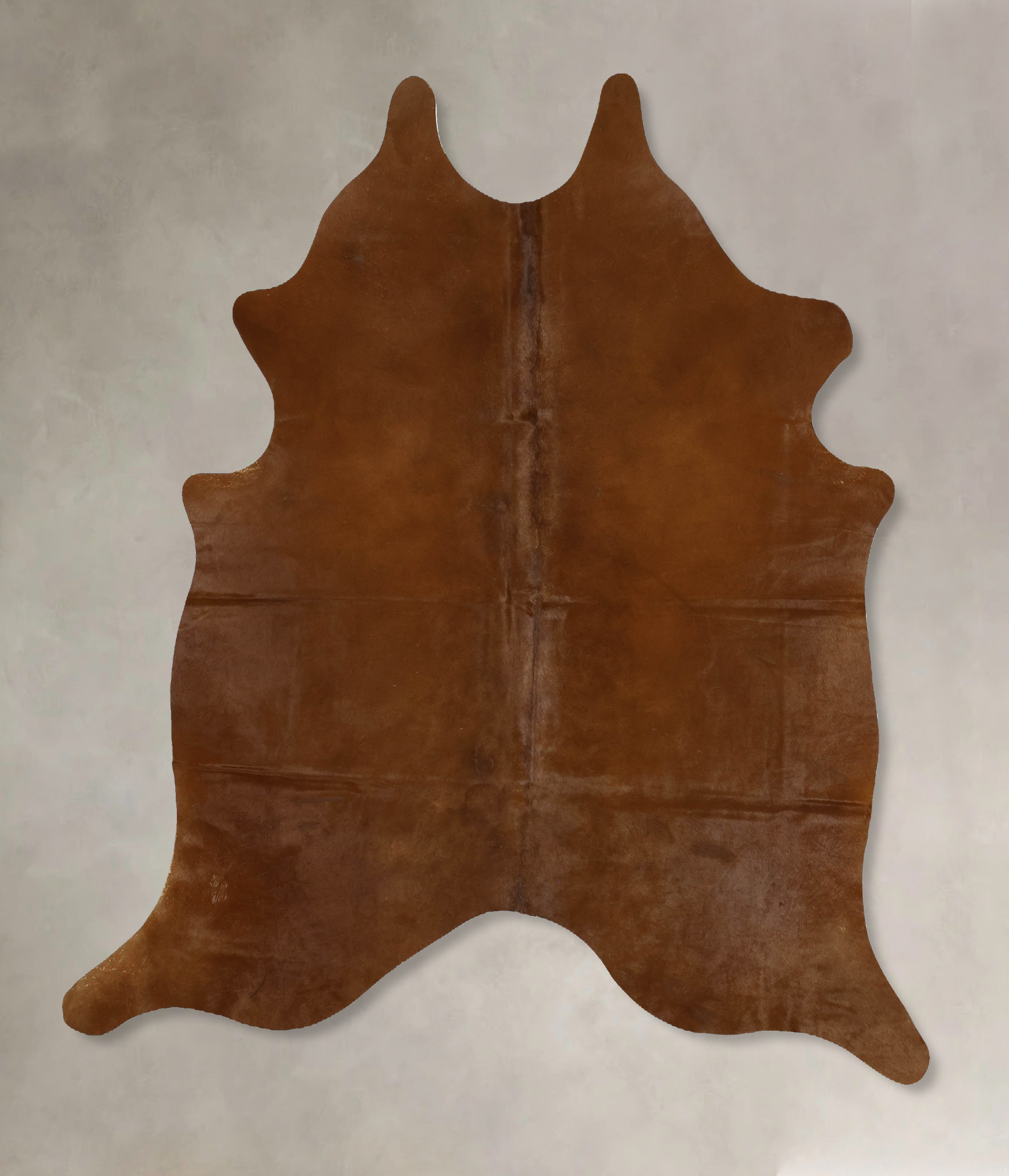 Solid Brown Cowhide Rug #B11775