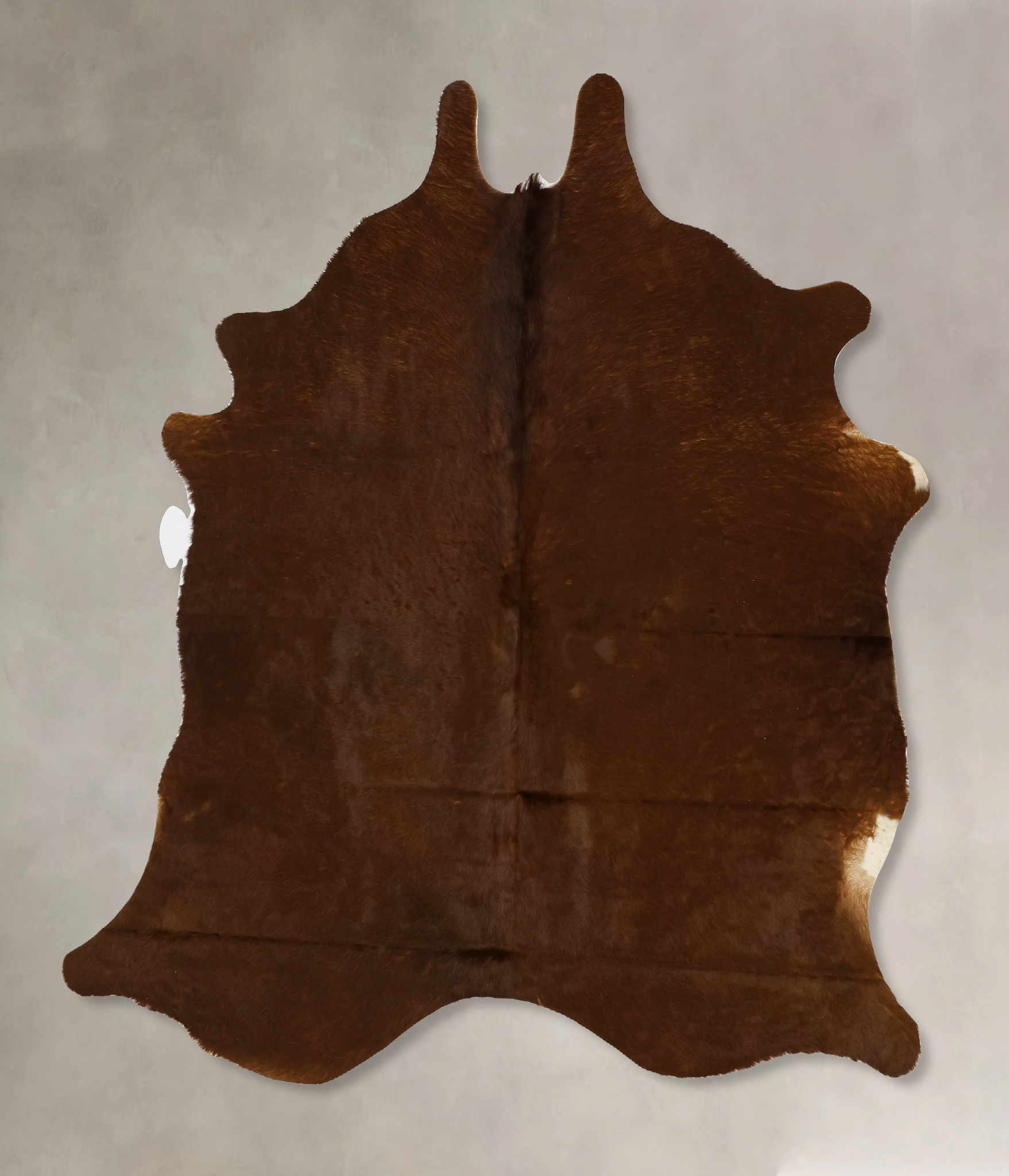 Solid Brown Cowhide Rug #B11777