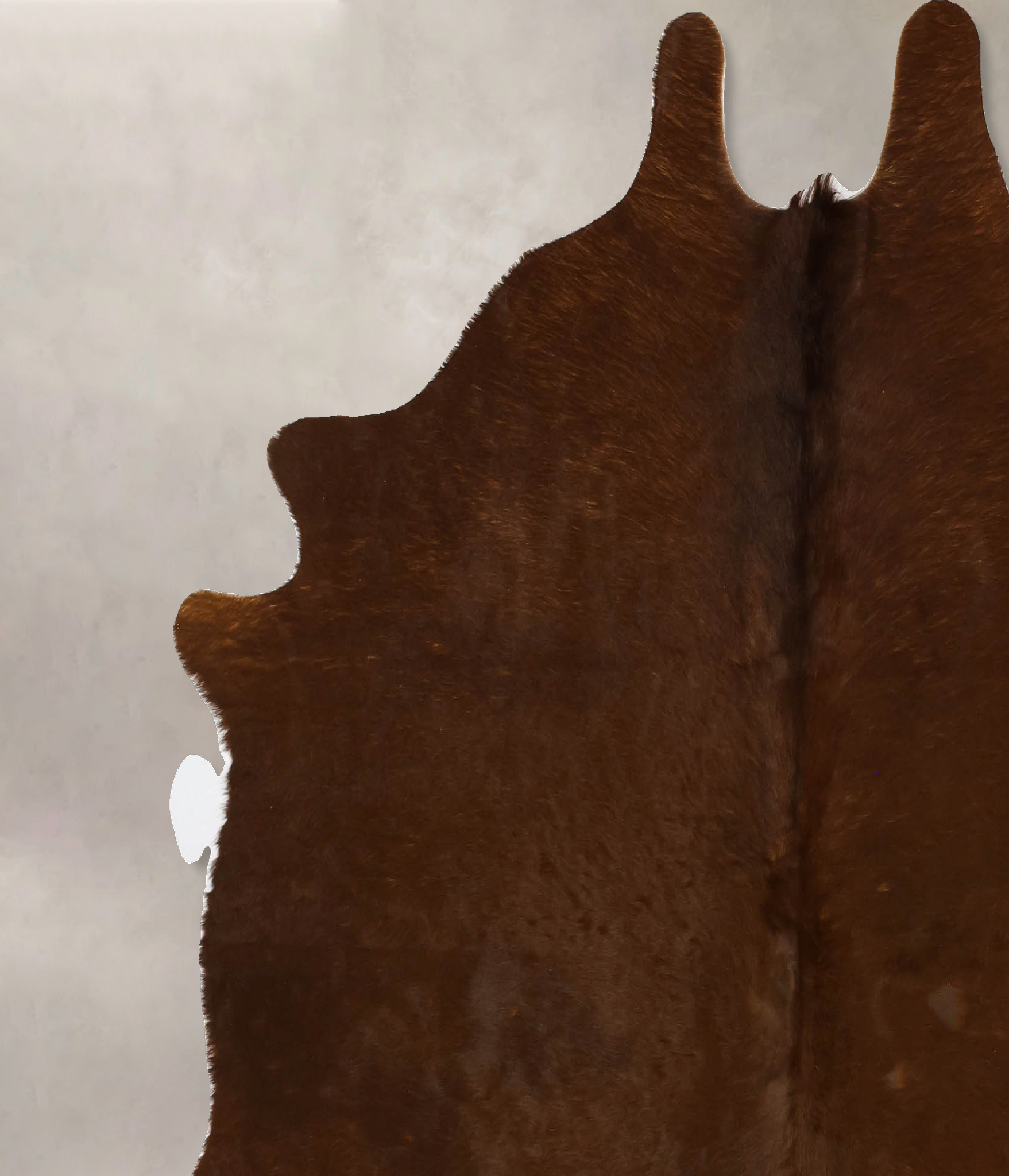 Solid Brown Cowhide Rug #B11777